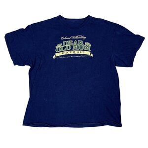 Colonial Williamsburg T-Shirt Mens XXL Navy Dear Old Mum Spiced Ale Beer Graphic